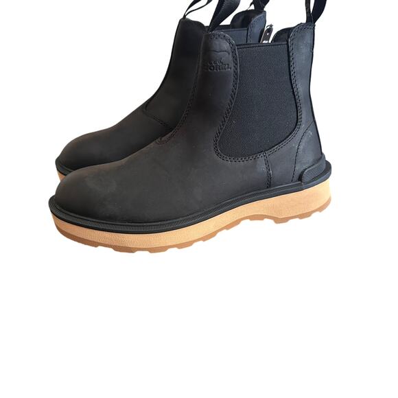 Sorel hi-line chelsea bootie waterproof boots black lug - Picture 3 of 7